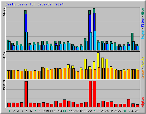 Daily usage for December 2024