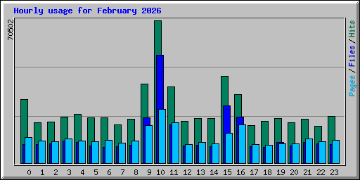 Hourly usage for February 2026