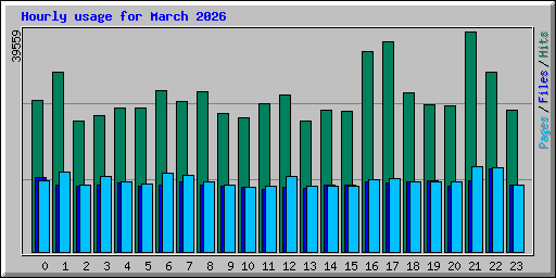 Hourly usage for March 2026