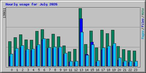 Hourly usage for July 2026